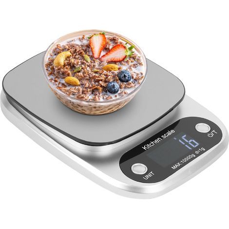 Balance De Cuisine Alimentaire Balance De Cuisson Mini Balance Electronique Portable En Acier Inoxydable Poids Numérique Gramme Balance Pour La Cuisson, La Cuisson, La Préparation Des Repas 10kg/1g (1/5)