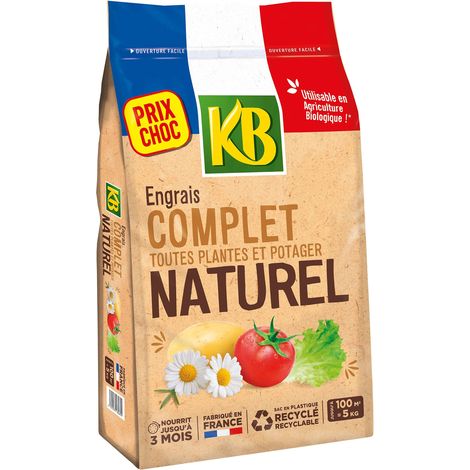 Engrais Granulés Complet UAB 5 kg - pour 3 Mois de Nourriture équilibrée - pour des Fruits et légumes Plus abondants - Formule 100% Naturelle - pour 100m² fertilisés - Fabriqué en France (1/2)