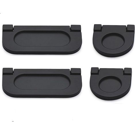 4Pcs Poignées invisibles Acier inoxydable 35/75mm Poignée Tiroir avec Vis Cupboard drawer Cabinet Wardrobe Accessories (1/5)
