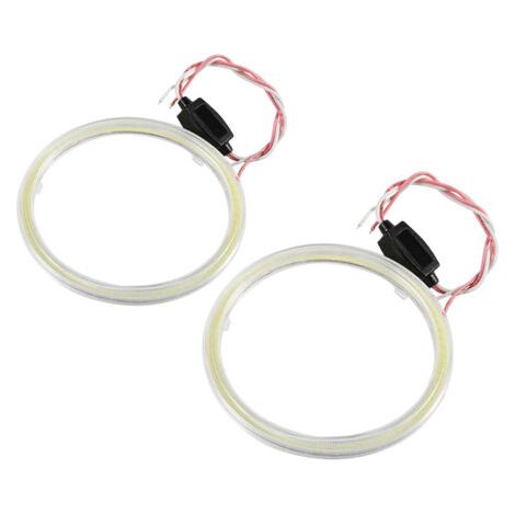 Keenso Paire de phares LED COB 12 V pour moto et voiture 80 mm Blanc. (1/3)