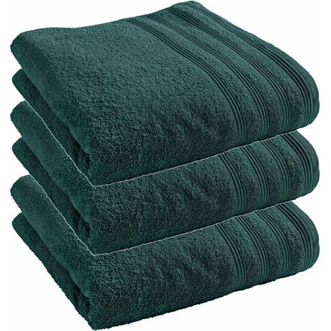 Lot de 3 draps de douche "Spa" 70 x 140 cm / 400 gr/m² - "Spa" Emeraude - "Spa" Emeraude - (1/4)