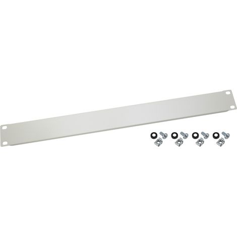 HMF 66470-07 Blindabdeckung für Serverschrank, 19 Zoll, 1 HE, Lichtgrau