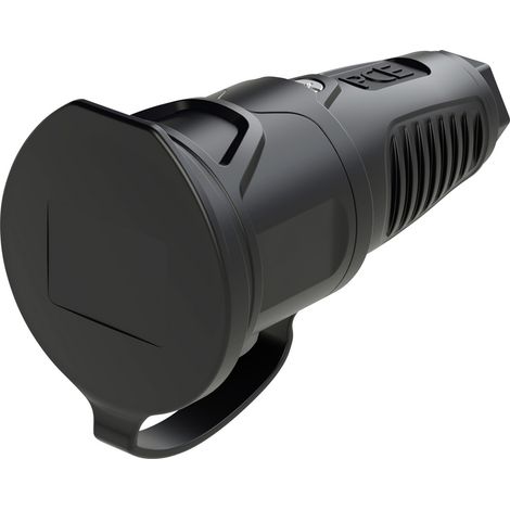 PC Electric 2511-ss Schutzkontaktkupplung Gummi 250 V Schwarz IP54 (1/2)