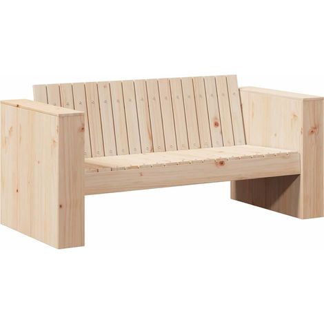 Maison Exclusive - Divano da giardino Naturale 134 x 60 x 62 cm Pino massello