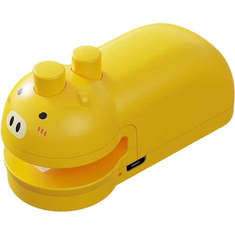 Mini Ferme-Sachet Mini Scelleuse Magnétique Pratique Sans Fil Scellage Thermique Rechargeable Compact Rescelleur Design de Dessin Animé pour Conservation Aliments Voyage Stockage Cuisine (1/5)