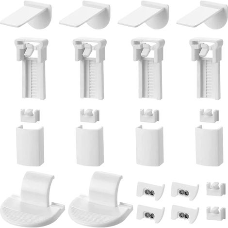 Supports de Serrage Plissés pour Store - Sans Perçage, Pièces de Rechange pour Stores Plissés et Enrouleurs