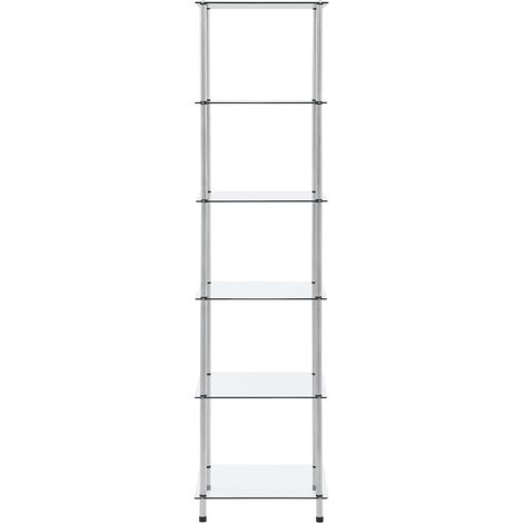 Maison Exclusive - Regal mit 6 Ablagen Transparent 40x40x160 cm H