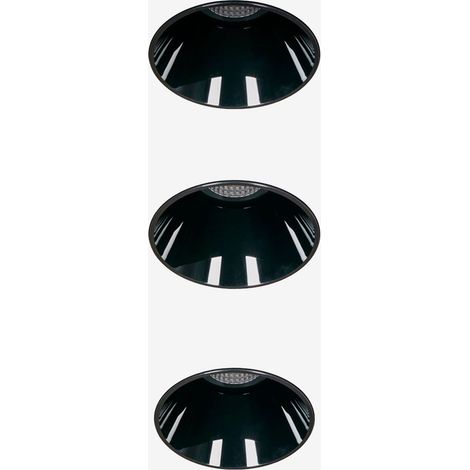 Pack da 3 downlight LED da incasso senza cornice trimless rotondi Ø5,3 cm per esterni in alluminio Luisiana SKLUM (1/5)