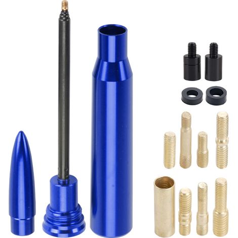 Car customization roof antenna, telescopic bullet antenna, 5.5-inch, eight screws - blue (1/4)