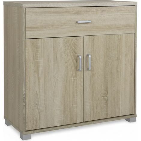 Mobile Multiuso Moderno Ante Cassetto Credenza Madia 80x40x82.5 cm rovere
