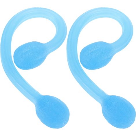 Lot de 2 bandes élastiques de résistance en silicone bleu gainant pour le corps, idéales pour le yoga. (1/5)