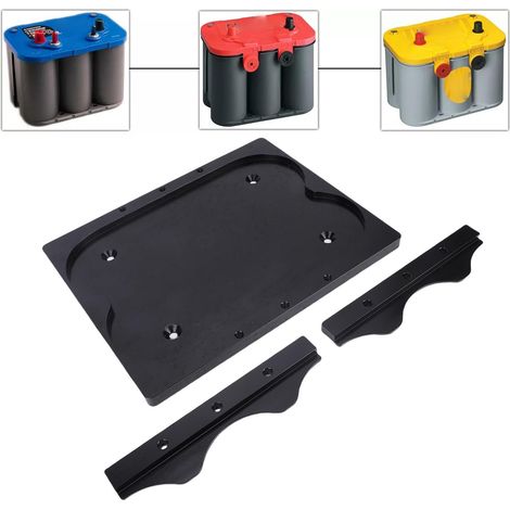 Palette de batterie en alliage d'aluminium anodisé haute résistance, remplacement précis pour les batteries Optima 34 78 (1/5)