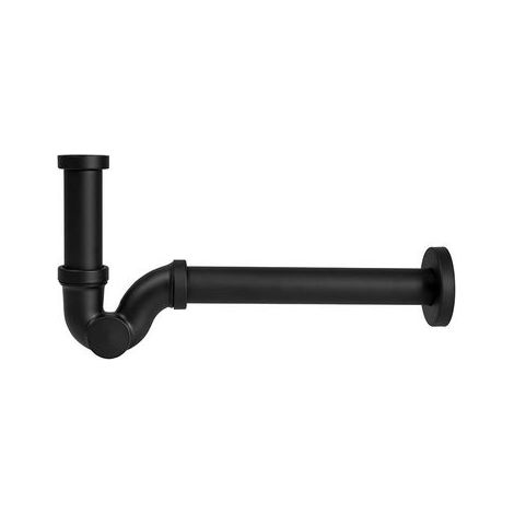 SIFONE A S IN OTTONE PER LAVABO- 11/4 Nero opaco- GHIDI- pezzi 1