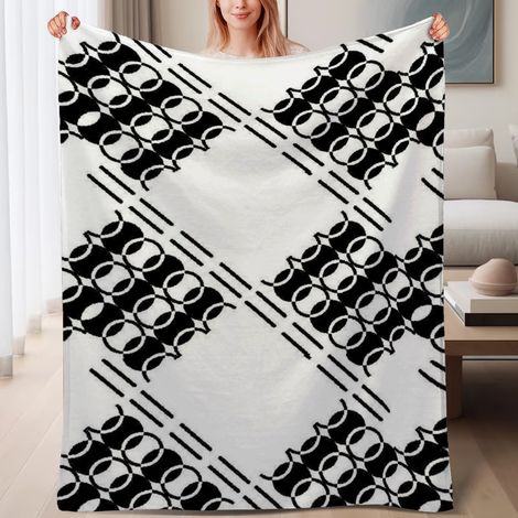 Couverture de lit en polaire, microfibre douce et confortable légères printemps-été, décoration de chambre, cadeau parfait pour femmes et hommes, 6080 pouces (1/4)