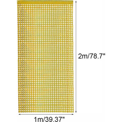 Cortina de panel 200x100 cm oro brillante (1/3)