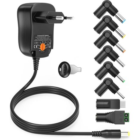12W Universel AC Adaptateur Chargeur Alimentation 3V-12V 7 Connecteur (1/5)