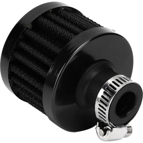 Mini air intake filter 13mm/0.5 inch, crankcase vent, breather, universal car accessory, black (1/5)