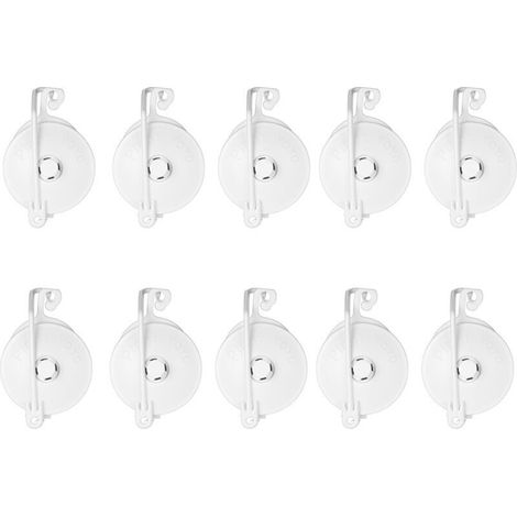 10 Blatt- und Asthaken mit Kappen zur Unterstützung des Pflanzenwachstums in Zeltgärten oder Hydrokultursystemen (weiß)