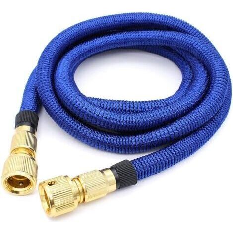 NALOOKAMIC Tuyau d'eau de jardin rétractable avec raccords métalliques pour irrigation/nettoyage de jardin/lavage de voiture (2,5 m) (1/4)