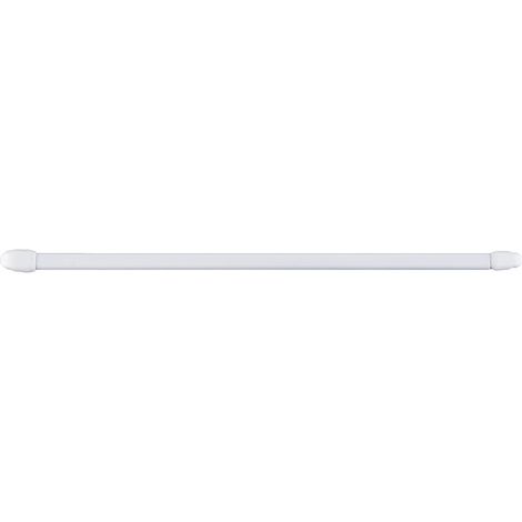 Porte-Rideau Plat 11mm 80-145cm Blanc 2 Unités (1/2)