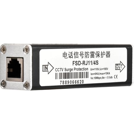 Dispositif de protection contre les surtensions, la foudre et la foudre pour téléphone et fax RJ11, 110 V (1/5)
