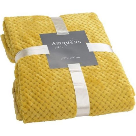 Plaid Damier Moutarde Amadeus 130x170 (1/4)