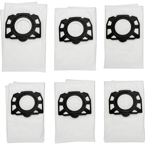Paquete de 6 bolsas de repuesto para aspiradoras Kärcher WD4/WD5/MV4-MV6 (aspiradoras para sólidos y líquidos). (1/4)