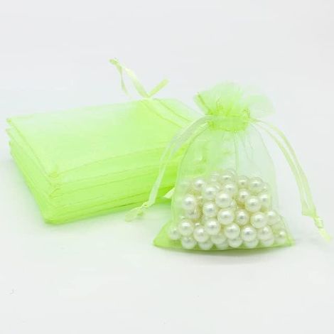 QAZQA 50pcs Sacs Organza,17x23cm Sachets Pochettes Cadeau en Organza avec Rubans Sac à Bijoux Sachets pour Lavande Sacs de Bonbons Faveur Présent Sacs pour Anniversaire Baptême Fête Décoration Mariage (1/4)
