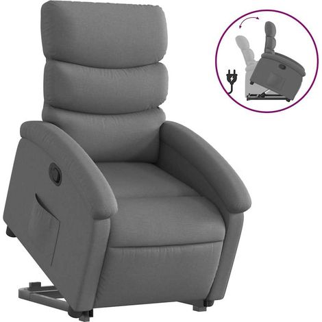 Maison Exclusive - Relaxsessel mit Aufstehhilfe Dunkelgrau Stoff