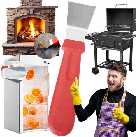 Spatule de nettoyage pour gril, grattoir à glace, grattoir pour cheminée, antirouille (1/5)