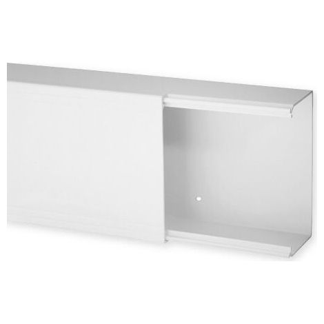 Goulotte de distribution TA-E 150x60mm - Barre de 2m - 1 compartiment - Blanc