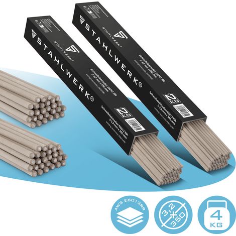 STAHLWERK 2 x Stabelektroden AWS E6013RR rutilumhüllt 3,2 x 350 mm 2 kg