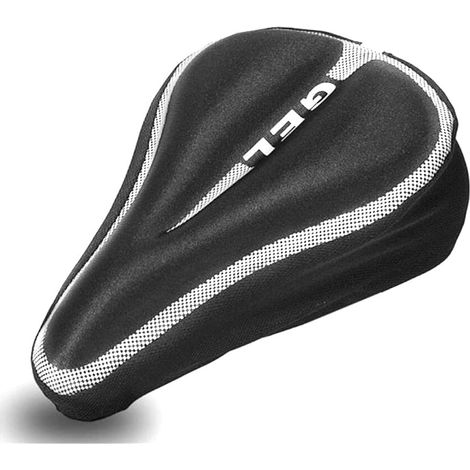 Housse de selle de vélo, confortable, respirante, housse de selle de vélo en gel, en silicone et éponge, respirante, douce, adaptée au VTT, vélo de route, pour homme et femme 1pc (1/5)