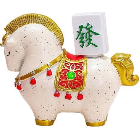 Figurine de cheval du zodiaque du-Les blancs gagnent de l'argent (1/2)