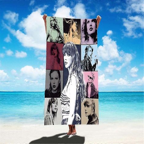 Serviette de plage surdimensionnée Taylor Swift, serviette de plage en microfibre ultra-absorbante, serviette de bain douce pour la plage et la piscine, 76 x 152 cm, cadeau idéal pour les fans de Tayl