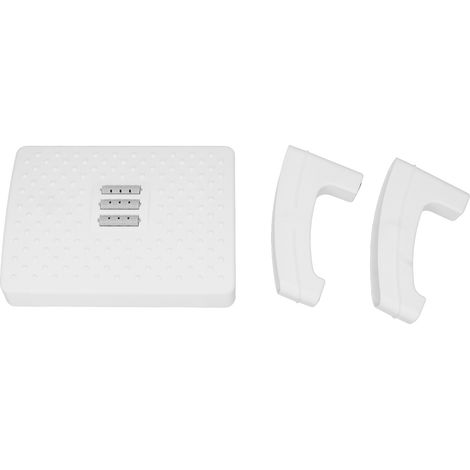 Repose-pieds massant ergonomique blanc sous bureau, rouleau anti-fatigue réduisant gonflements et douleurs (1/5)