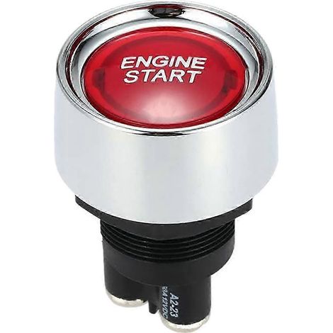 Bouton moteur automatique DC 12V 24V Interrupteur de démarrage rouge Voyant rouge Allumage (1/5)