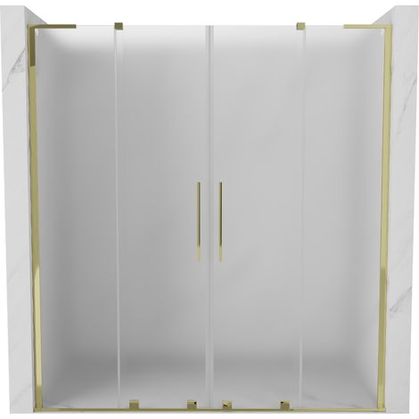 Mexen Velar L Duo portes de douche coulissantes 180 cm, givré, doré - 871-180-003-32-50 (1/5)