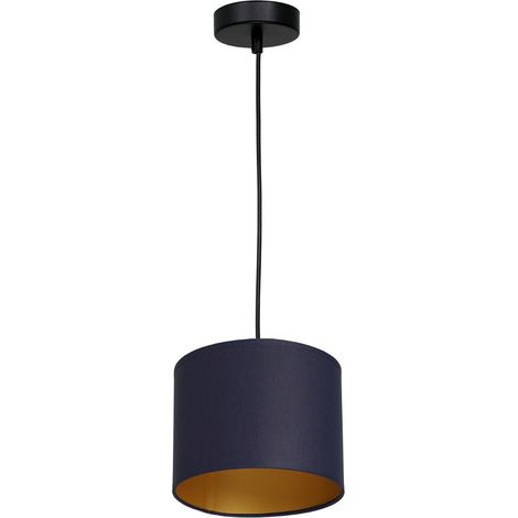 Suspension Arden Luminex abat-jour bleu doré Ø18 E27