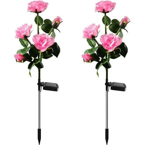 2 ampoules LED tournesol, ampoules de fleurs, ampoule à insérer en forme de rose, ampoules de jardin extérieur, décoration, veilleuse, rose - AquaForge (1/5)