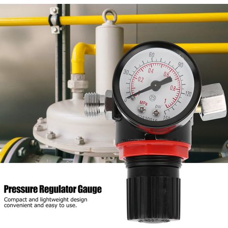 Régulateur de pression d'air 150 psi G1/4 pour pistolet pneumatique avec manomètre (1/5)