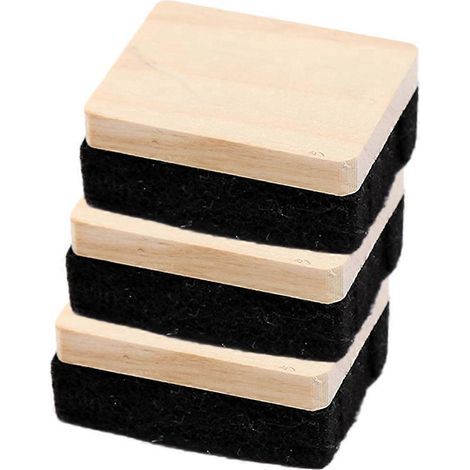 Set mit 3 Tafelschwämmen, Holz-Whiteboard-Schwämmen, Tafelschwämmen (1/4)