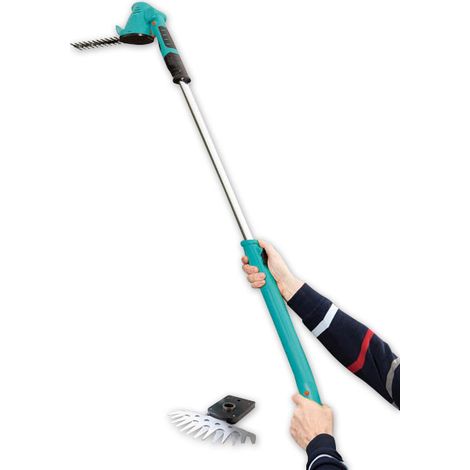 4in1 Akku Gras- & Strauchscheren Set, 10,8 Volt mit Fahrstock