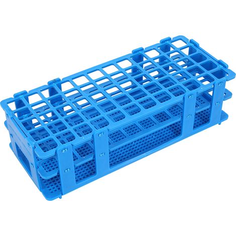 Portoir à tubes à essai 60 puits 16mm, plastique léger résistant, 3 niveaux, assemblage facile, support pour tubes de laboratoire et école (1/5)