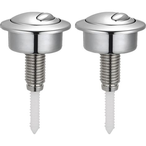 Lot de 2 boutons poussoirs à double chasse d'eau pour réservoir de toilettes Siamp pour Optima 49 Bouton poussoir à double chasse d'eau pour Twyford Vitra