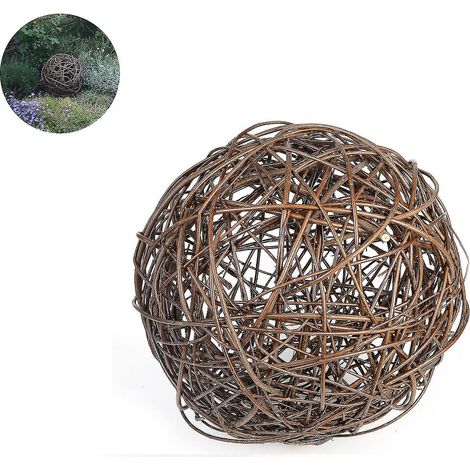 Boule décorative en osier, pour la maison et le jardin, environ 20 cm (1/4)
