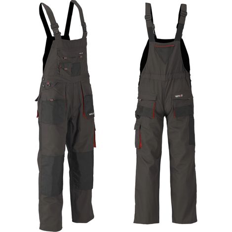 Pantalon de travail / salopette BASALT noir/rouge taille L/XL
