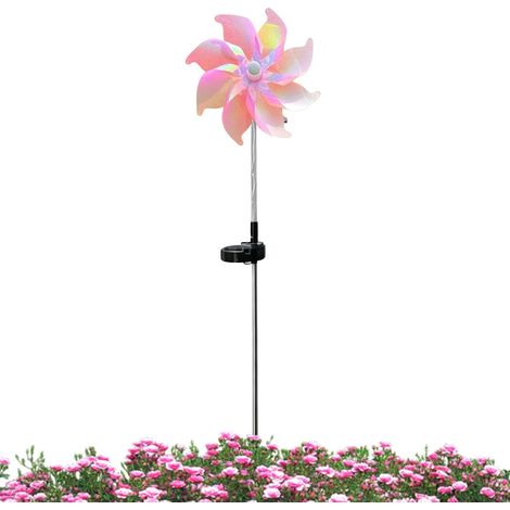 Bunte und wasserdichte Windmühle Dekoration Windspinner auf