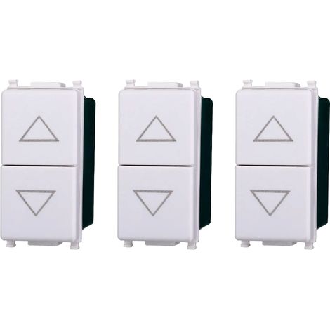 gloca Set 3 Pulsanti Doppi Interblocco Saliscendi Compatibili Plana (1/4)
