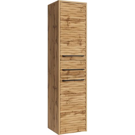 Mobile da bagno Etna 30 x 35 x 130 cm - rovere - mobile a colonna pensile